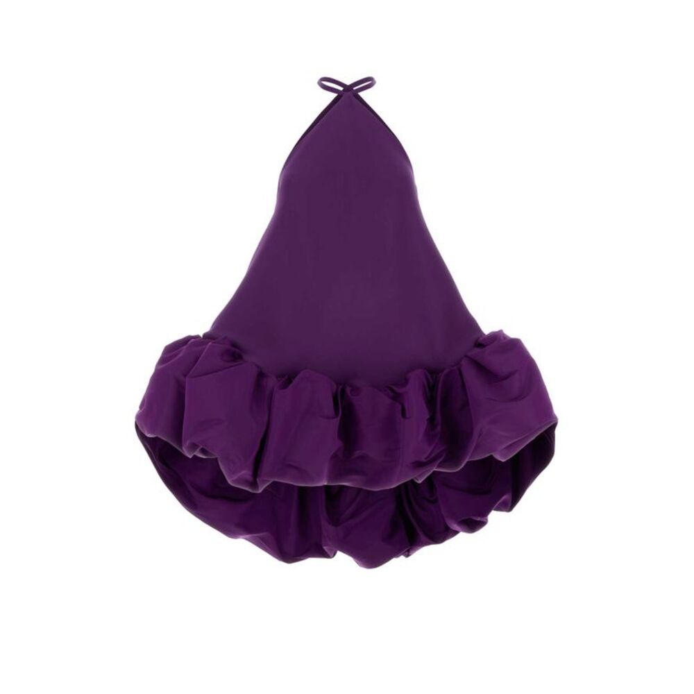 Balenciaga Women Purple Crepe Mini Dress - Picture 1 of 2
